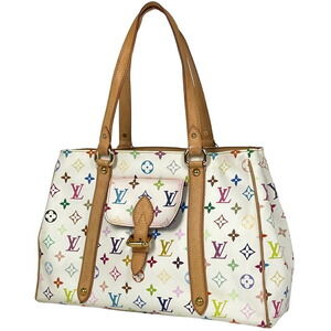 Louis Vuitton Aurelia Shoulder Bag Tote Monogram Multicolor Blanc White
